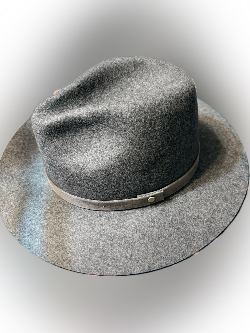 Classic Grey Wool Fedora Hat